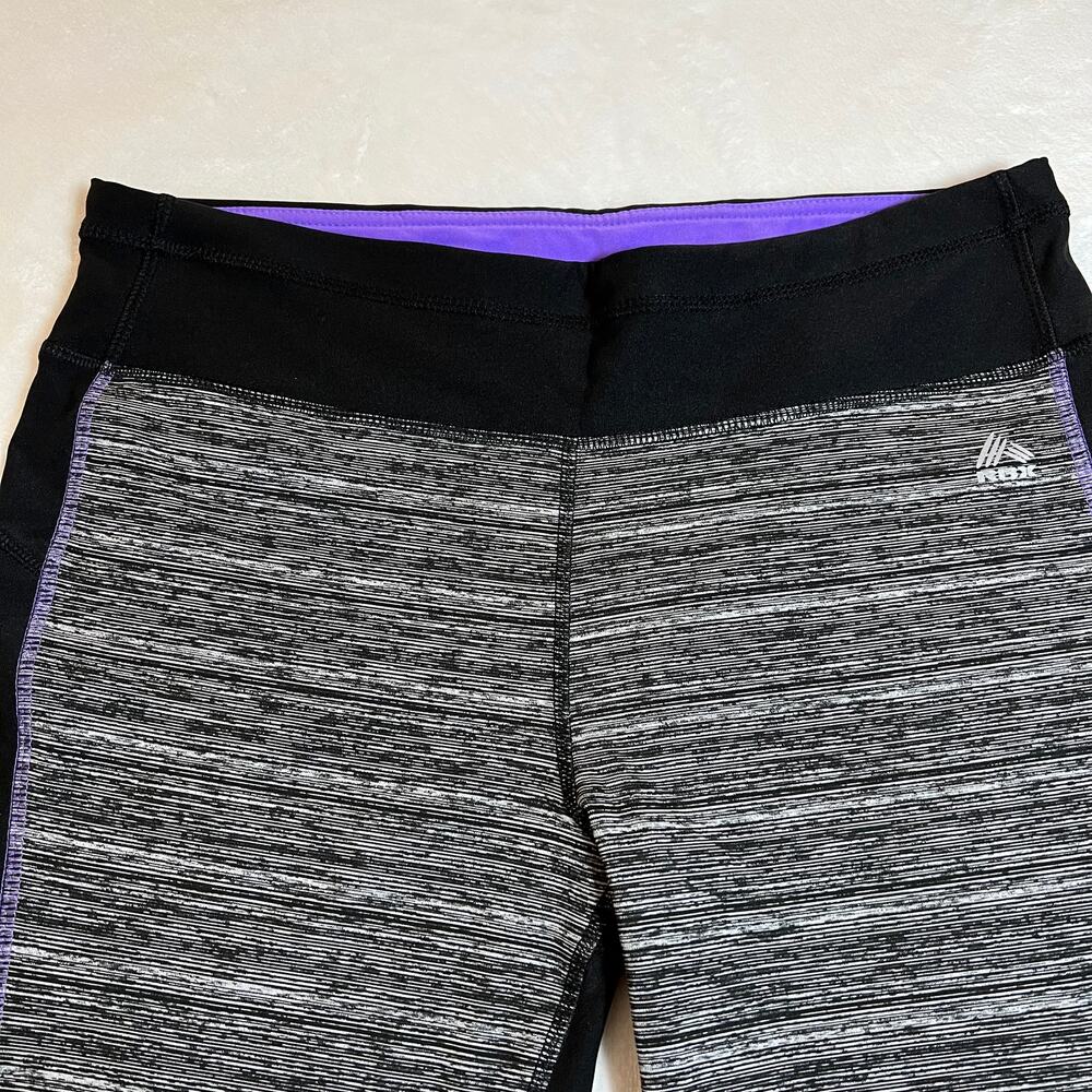 RBX Mid Rise Color Block Pull On Capri Workout Leggings Size XL Gym Athletic - Picture 3 of 8